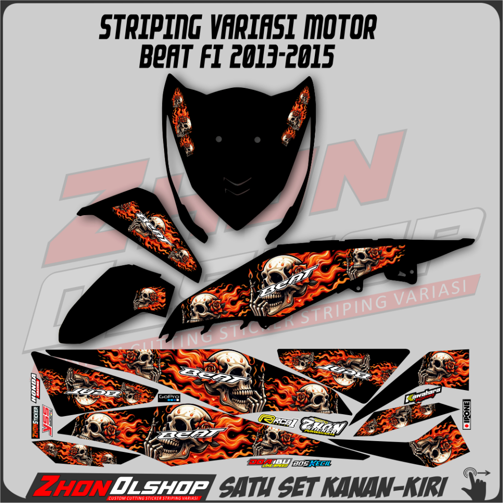 Jual Striping Vareasi Motor Honda Beat Fi 2013-2015 Striping Motif ...