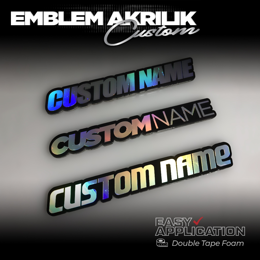 Jual Emblem Akrilik Custom Nama dan Merk Motor Double Tape Busa ...