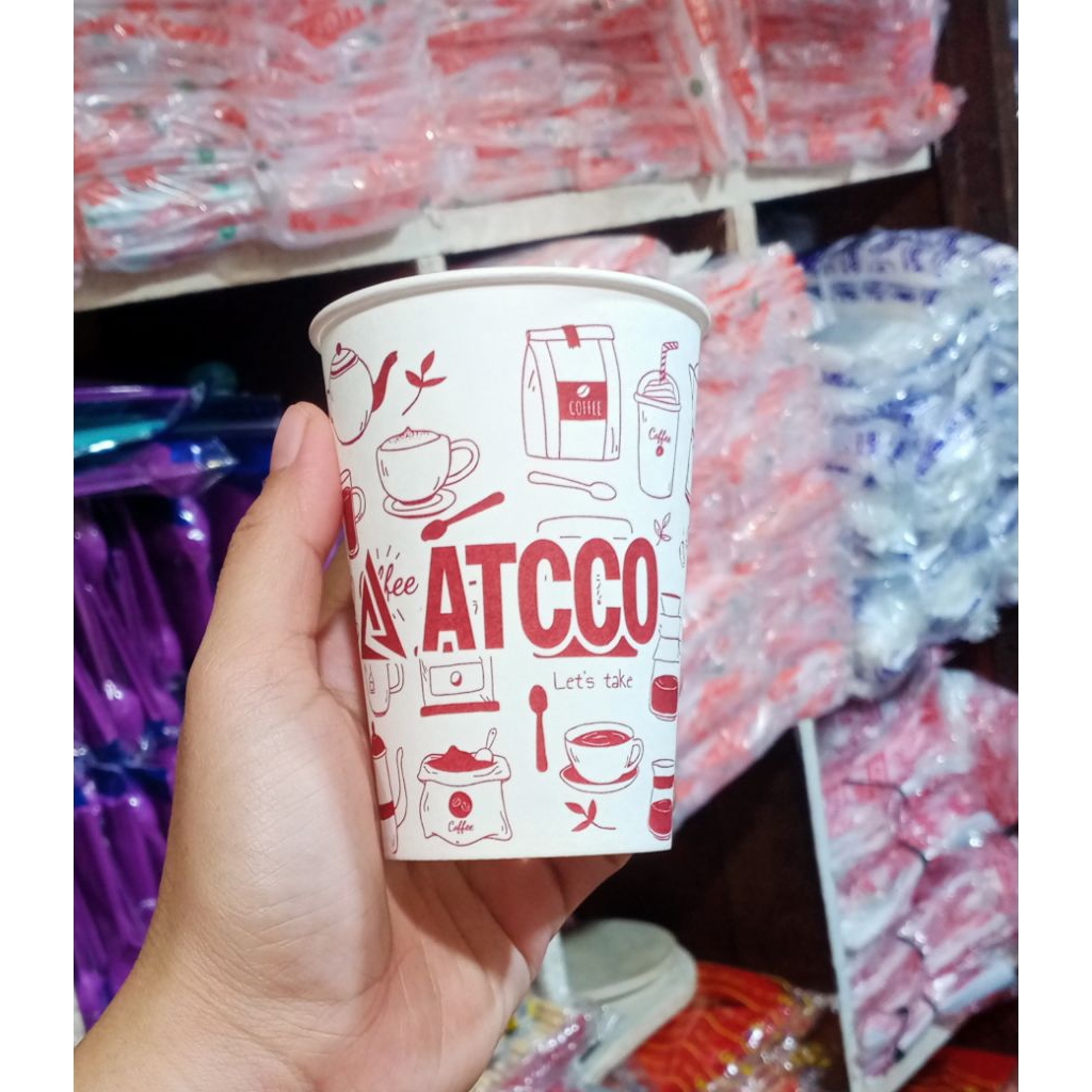 Jual 1 DUS 20 ROLL Paper Cup 9oz Merk Atcco/Gelas Kertas Atcco/Gelas ...