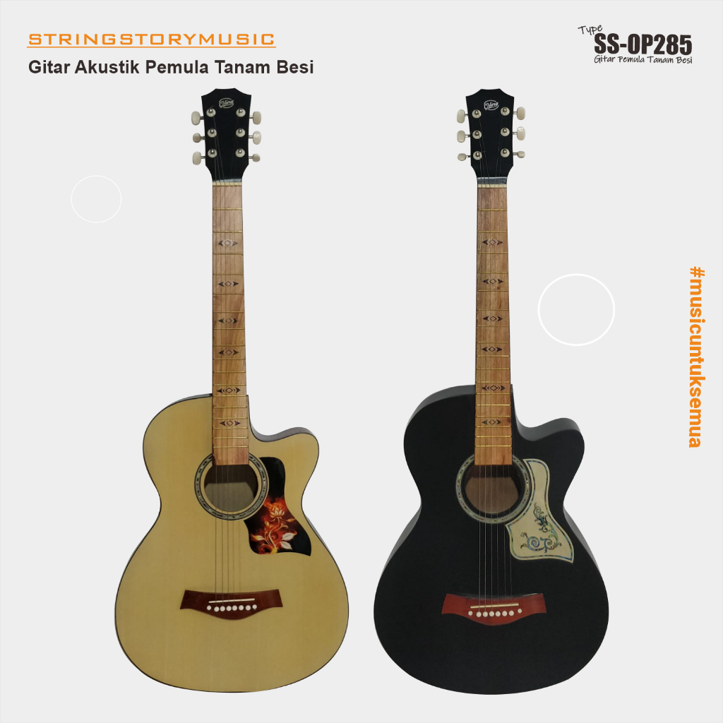 Jual Gitar Akustik Tanam Besi Beginner SS-OP285 Senar String Guitar ...