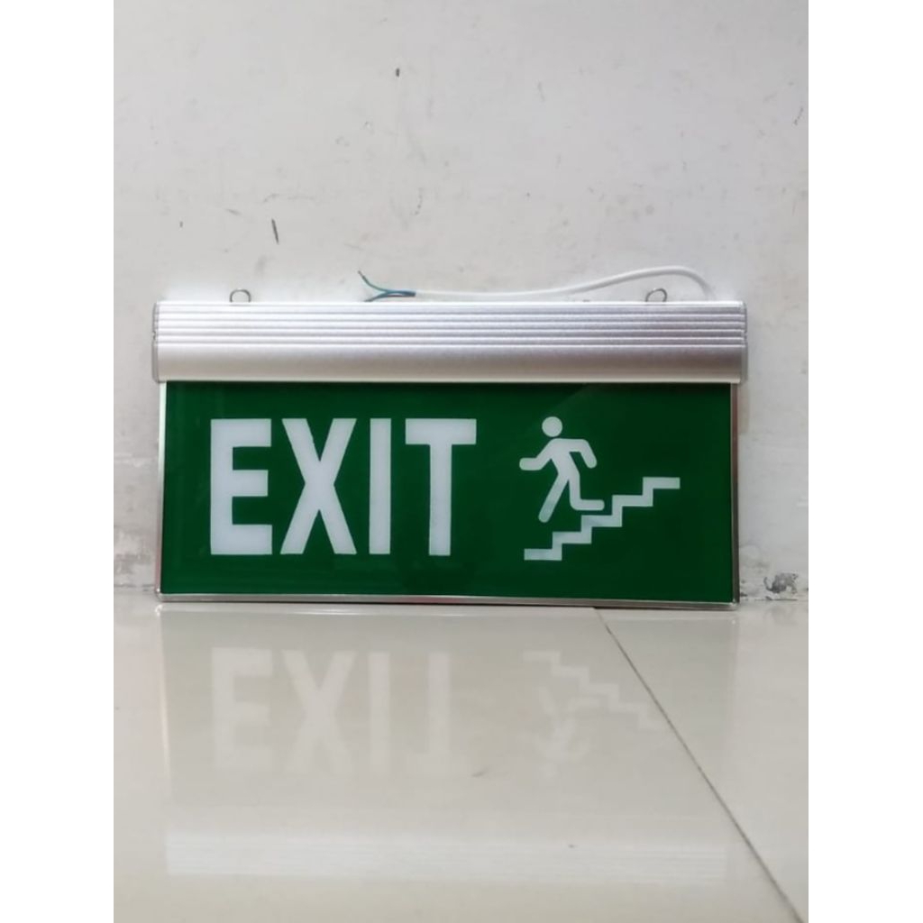 Jual lampu exit emergency led orang turun tangga | Shopee Indonesia