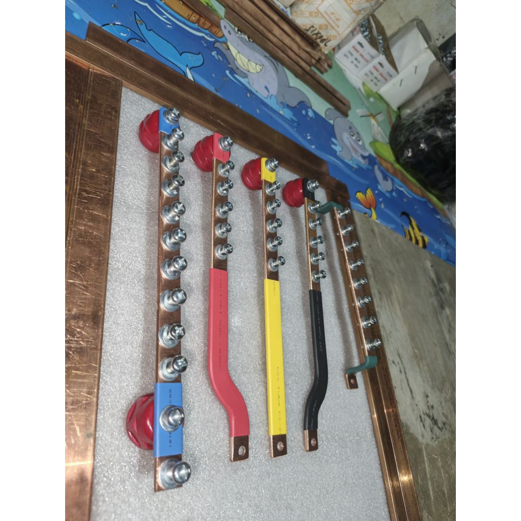 Jual BUSBAR 3×15 RSTN + GROUND PANJANG 25 CM UNTUK MCCB 30A/100A ...