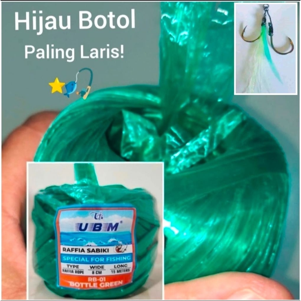 Jual Rafia sabiki Cap UBM kode RB rafia bangka rafia umpan rafia cap ...