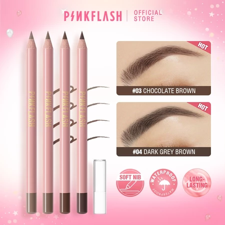 PINKFLASH Ohmyemoji Pensil Alis Anti Air Tahan Lama 4 Warna