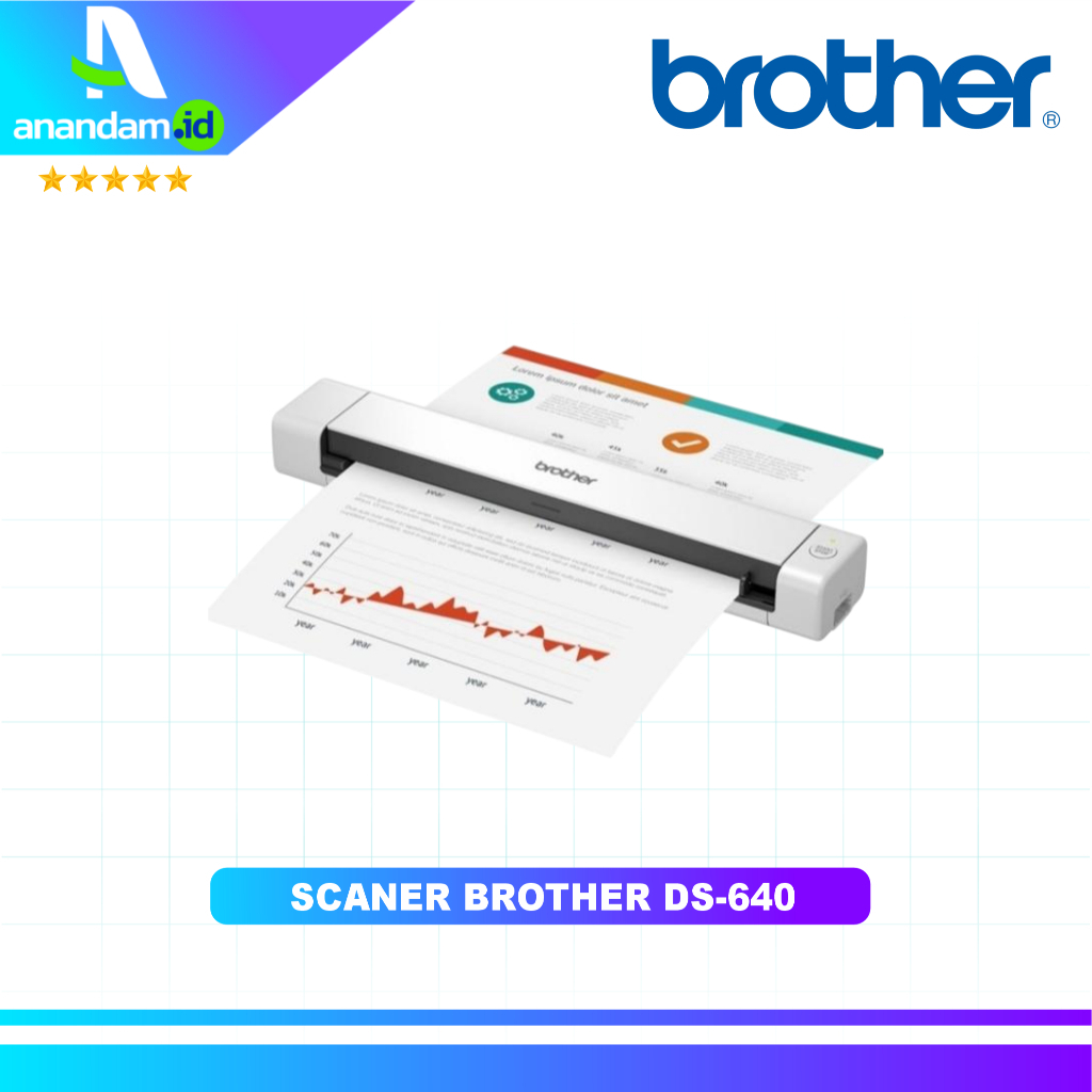 Jual BROTHER DS-640 Compact Mobile Document Scanner Portable ID Scan ...