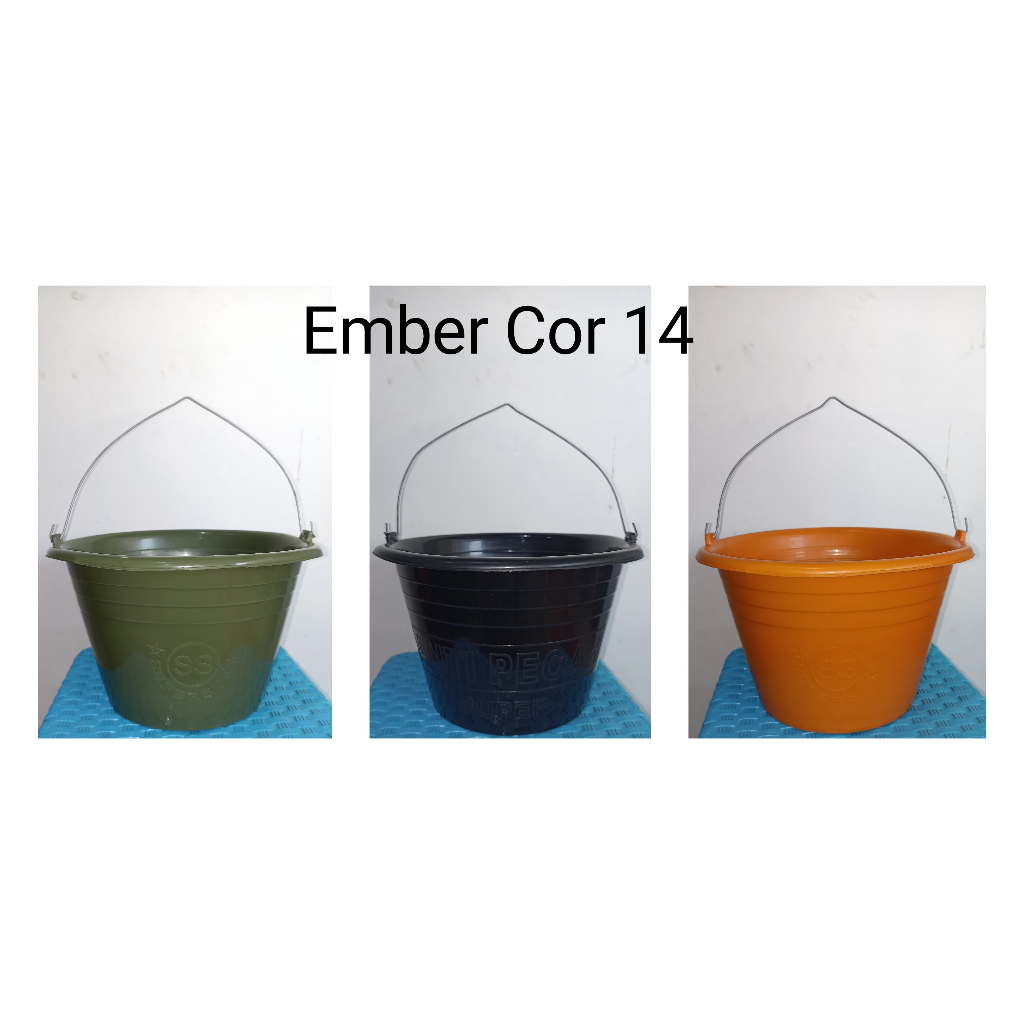 Jual Ember Cor Plastik 14 - Timba Air Anti Pecah Warna Variasi | Shopee ...
