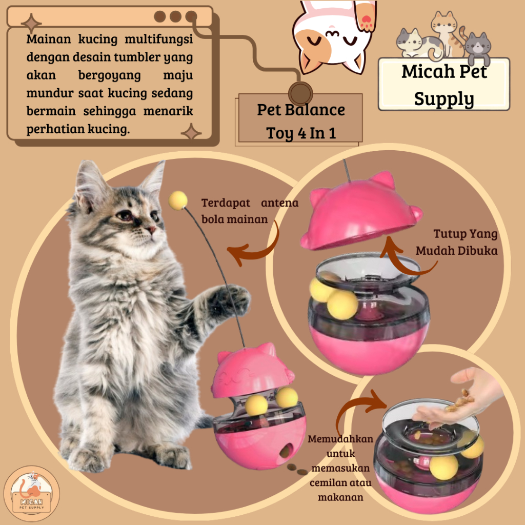 Jual 4in1 mainan cakaran kucing cat play toy cat feeder cat scratcher ...