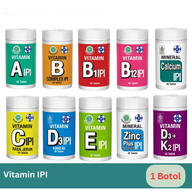 Jual Vitamin A IPI, Vitamin B1 IPI, Vitamin B12 IPI, Vitamin B Complex ...