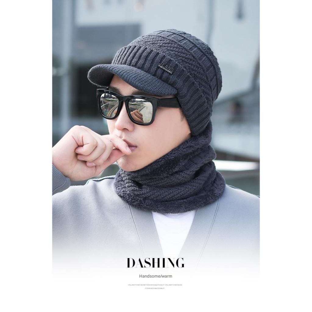 Jual Topi Musim Dingin Pria - Topi Rajut Outdoor Anti Dingin dengan ...