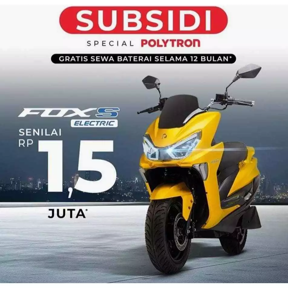Polytron Fox S Electric Motor: Motor Listrik Modern dengan Performa Tangguh & Hemat Energi