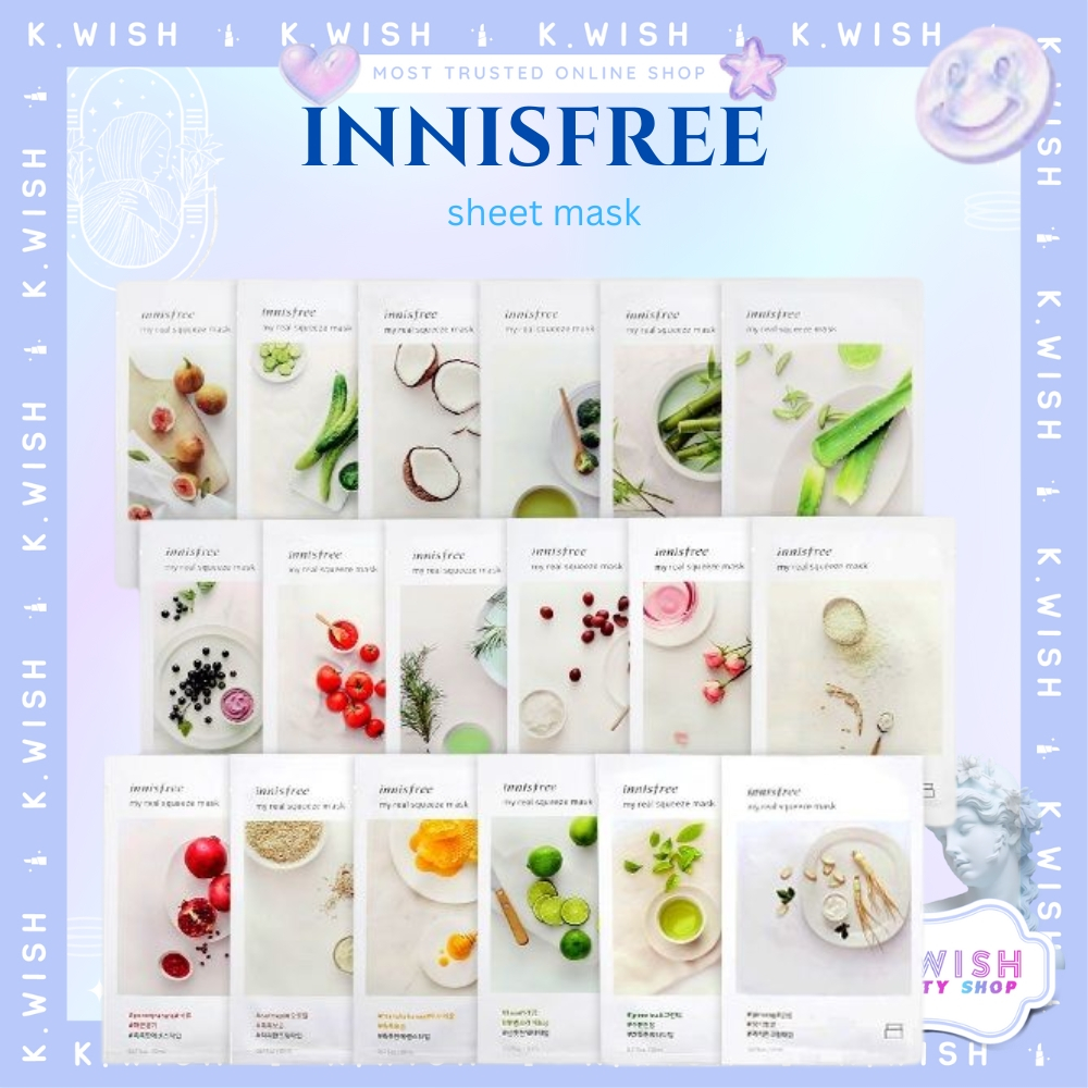 Jual INNISFREE Masker Wajah Muka My Real Squeeze Mask Sheet Face 18 ...