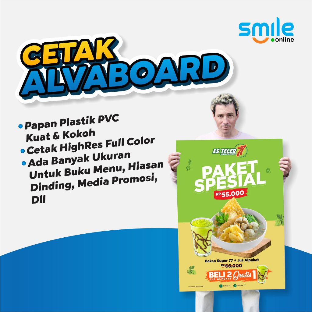 Jual CETAK ALVABOARD PAPAN UNTUK MENU, HIASAN DINDING, MEDIA PROMOSI ...