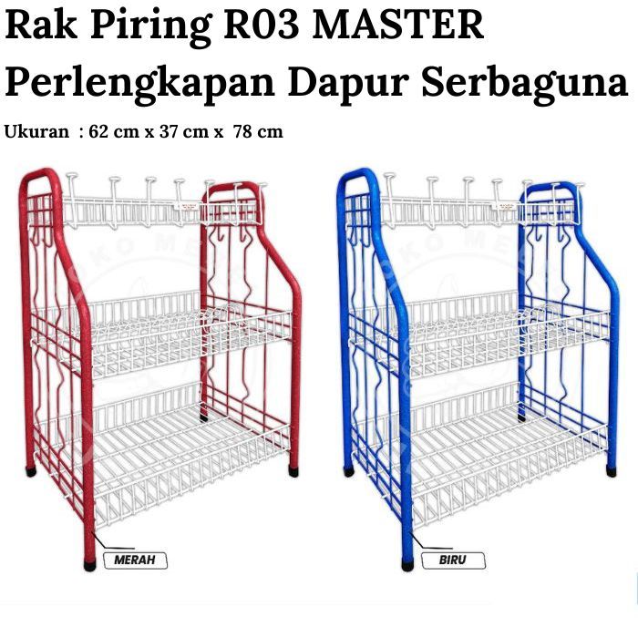 Jual Rak Piring R03 MASTER Perlengkapan Dapur Serbaguna | Shopee Indonesia