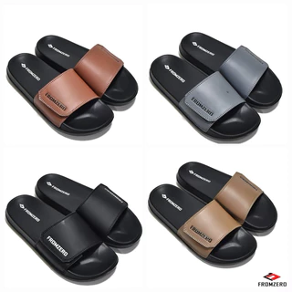 Fromzero - Sandal Selop Kasual Hitam Sandal Slide Pria Wanita