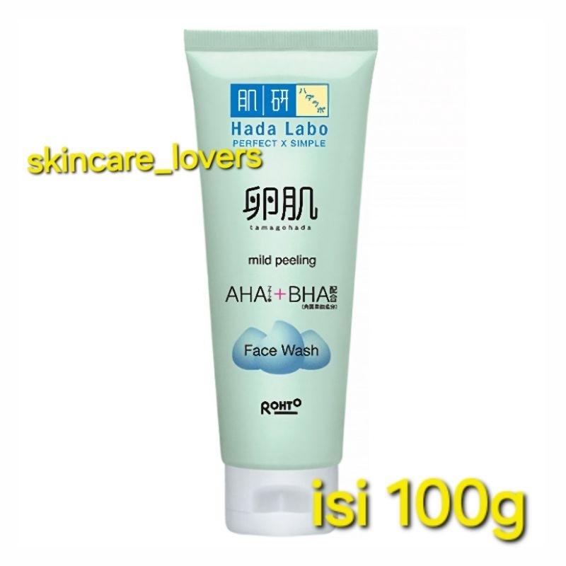 Jual BUY 1 GET 1 Hada Labo Mild Peeling AHA + BHA Face Wash 100g ...