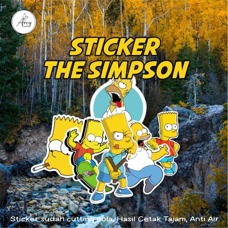 Jual Stiker Kartun The Simpson Vinyl Waterproof buat case hp, laptop ...