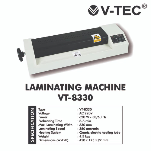 Jual V-TEC Mesin Laminating + Handle VT-8330 / Laminating Machine ...