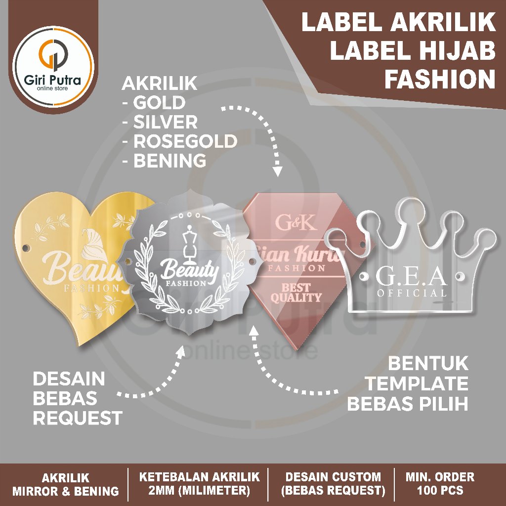 Jual LABEL AKRILIK / AKRILIK MIRROR / LABEL AKRILIK FASHION | Shopee ...
