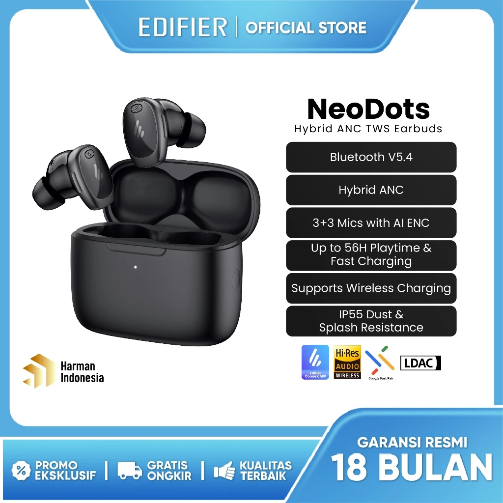 EDIFIER NeoDots Hybrid ANC TWS Earbuds