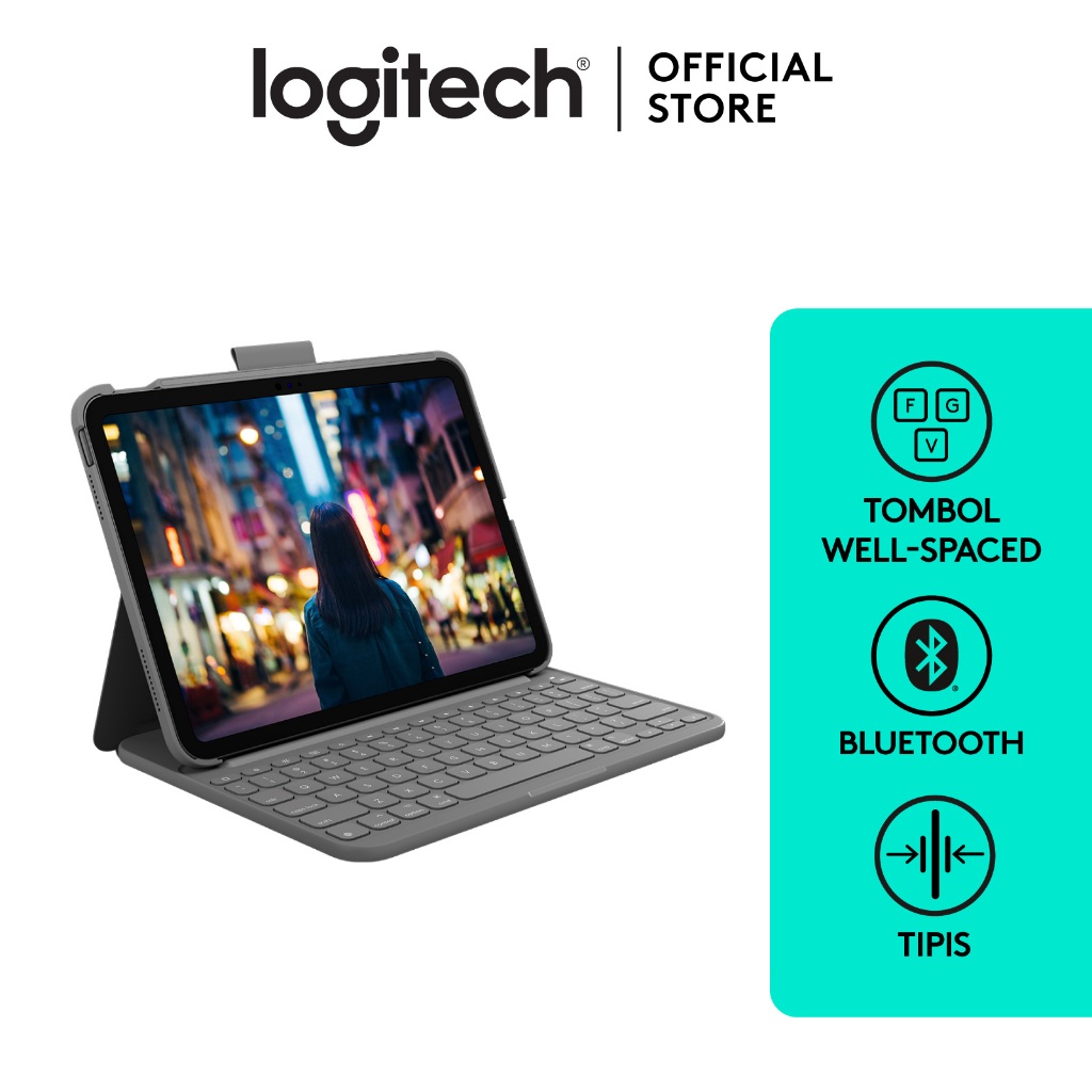 Logitech Ipad 10th Ipad Case With Removable Keyboard Logitech Slim