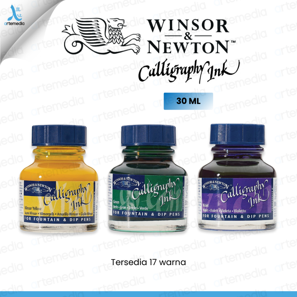 Jual Winsor & Newton Calligraphy Ink 30ml – Dip & Fountain Pen Writing ...