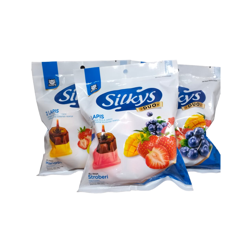 Jual SILKYS DUO JELI RASA BAG x 10pcs BLUEBERRY LECI STRAWBERRY MANGGA ...