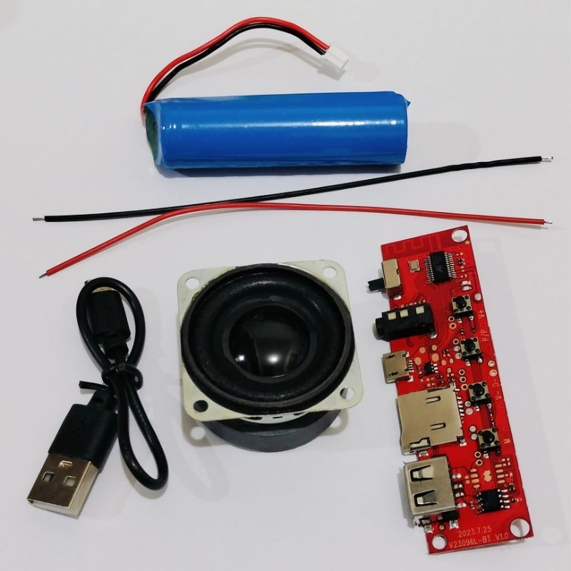 Jual Paket Baru DIY Rakit Speaker modul mp3 Bluetooth Radio Fm Baterai ...