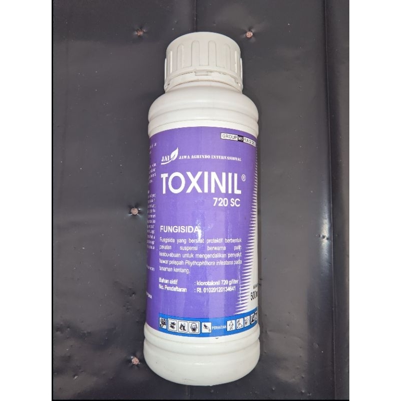 Jual FUNGISIDA TOXINIL 720SC 500ML pengendali busuk buah dan batang ...