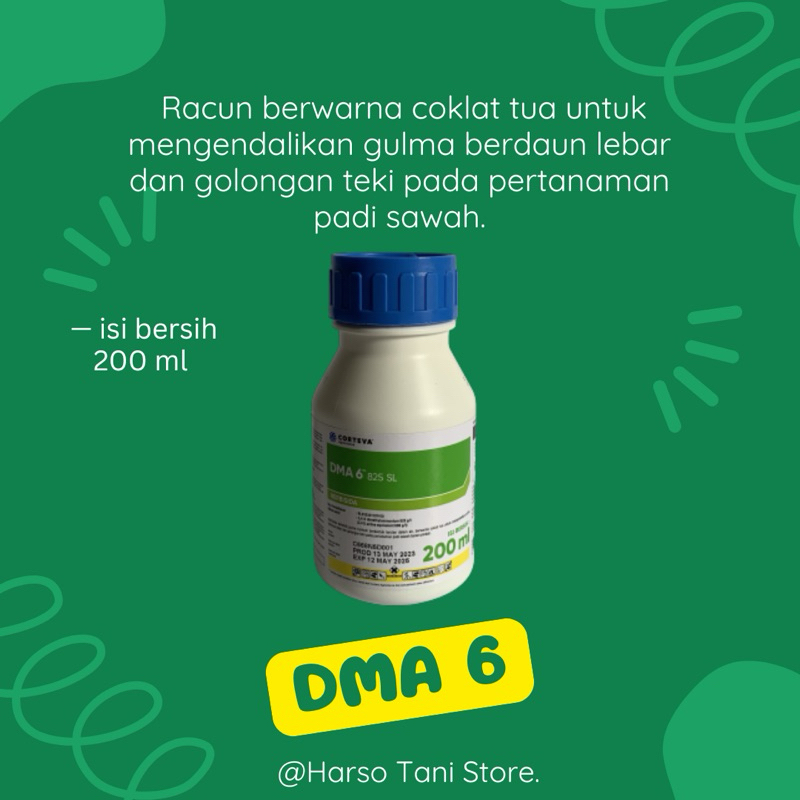 Jual DMA 6 200 ml, 400 ml / Racun pengendali gulma dan rumput | Shopee ...