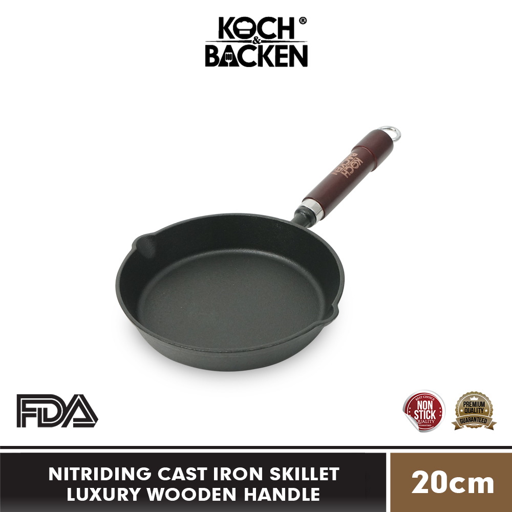 KOCH&BACKEN Nitriding Pre-seasoned Cast Iron Skillet Luxury…