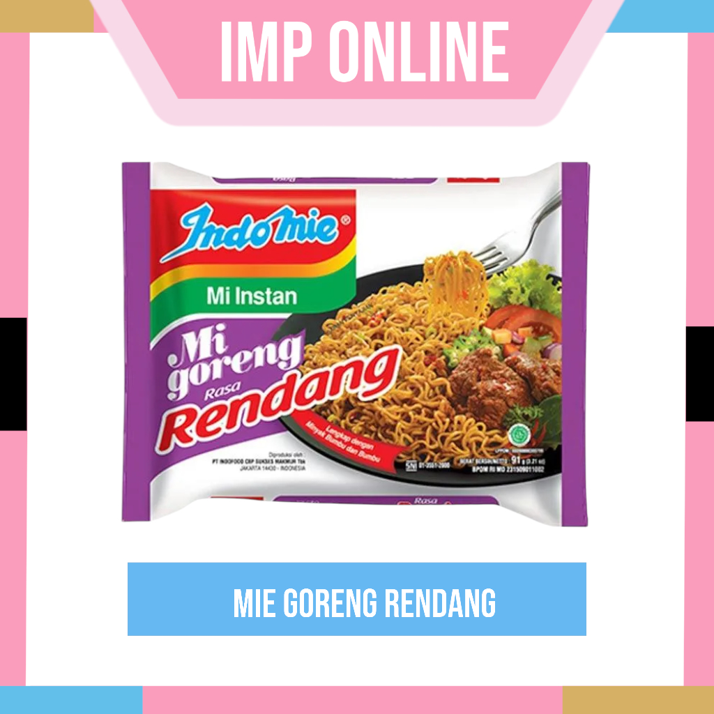 Jual IMP- Indomie Goreng Rendang 91 gr - Mi Goreng Rendang | Shopee ...