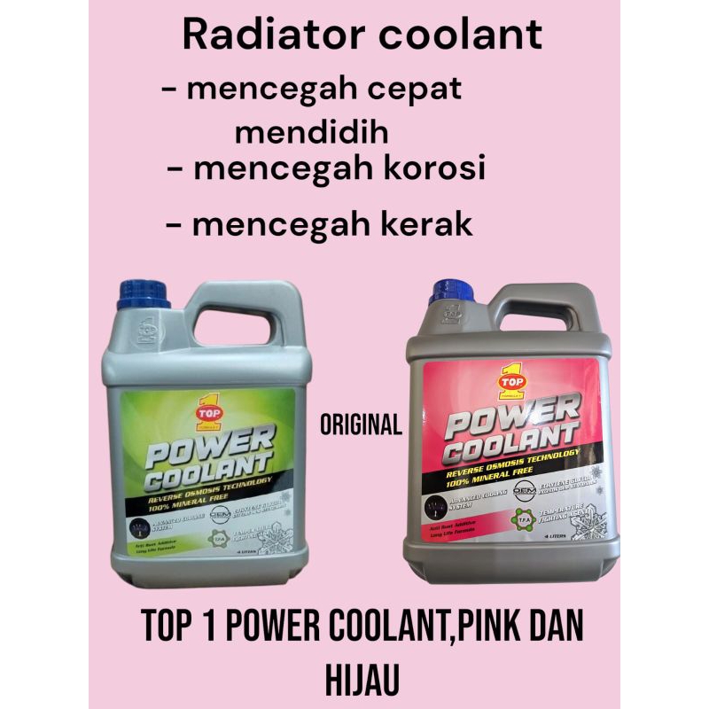 Jual top 1 air radiator power coolent 4 liter pink dan hijau( ORI ...