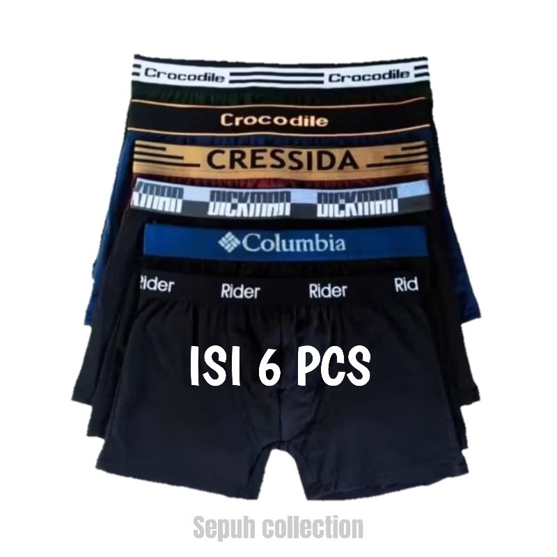 Jual Boxer Celana Dalam Pria Dewasa Terbaru Isi 6 pcs Celana Boxer ...