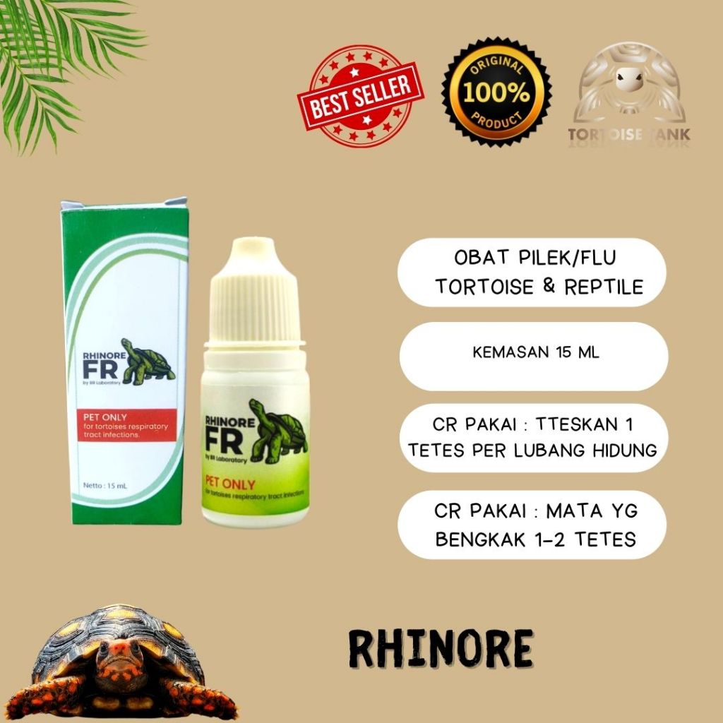 Jual Rhinore 15 ml - obat pilek/flu kura darat (tortoise) & reptile ...