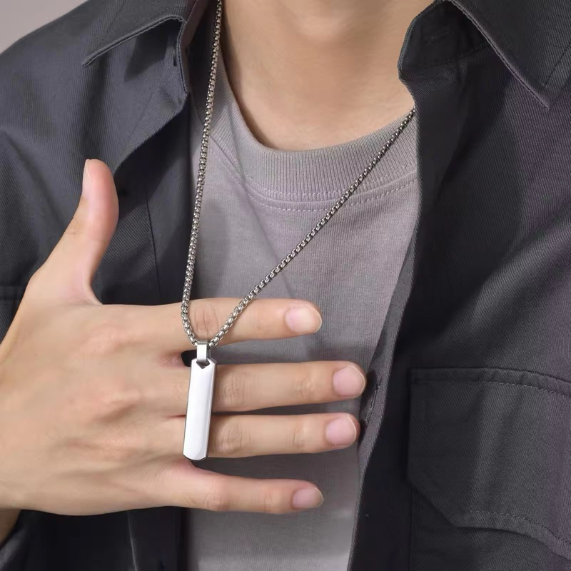 Jual KALUNG TITANIUM RANTAI ROLO SILVER LIONTIN HIP HOP PRIA MODEL PUNK ...