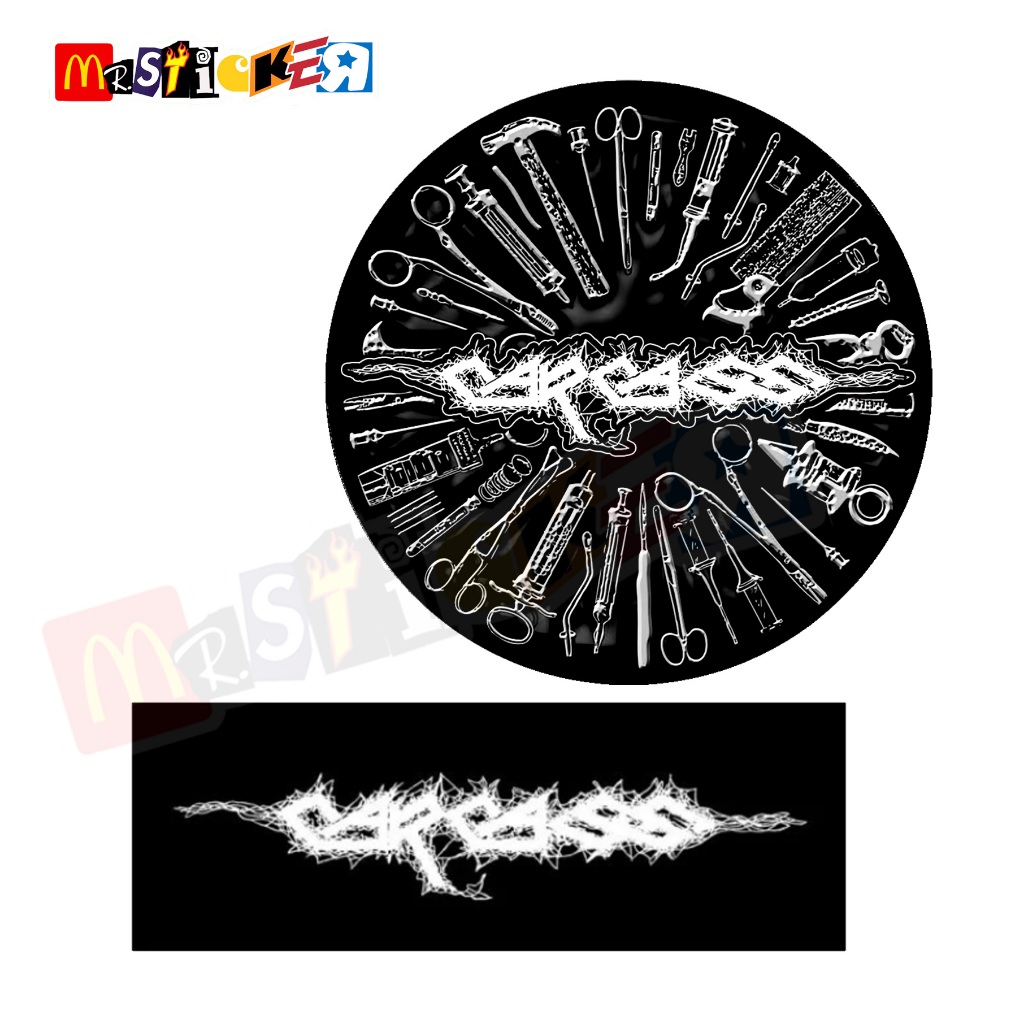 Jual sticker band CARCASS logo stiker death metal Grindcore | Shopee ...