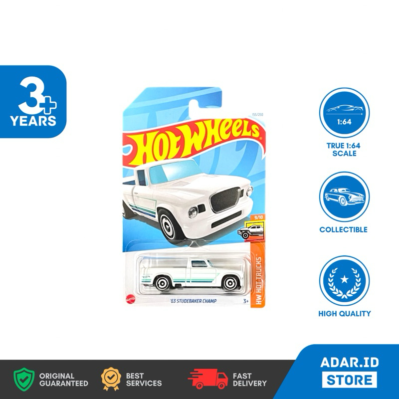 Hot Wheels 63 Studebaker Champ Camioneta Bordó | Meses sin interés