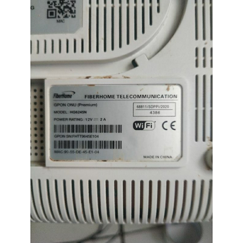 Jual Router FiberHome HG6245N premium 6 antena lengkap adaptor, garansi ...