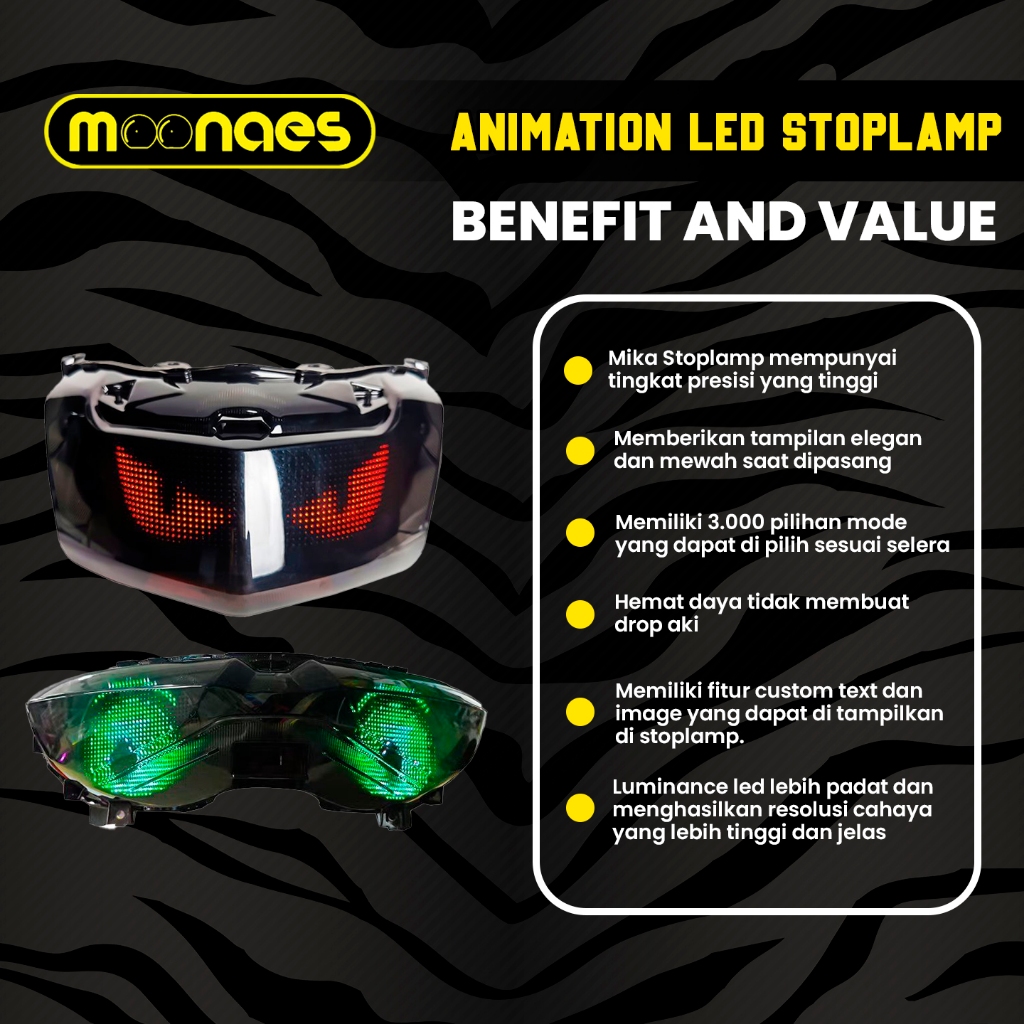 Jual MOONAES ANIMATION LED STOPLAMP YAMAHA NEW NMAX 2020 | Shopee Indonesia