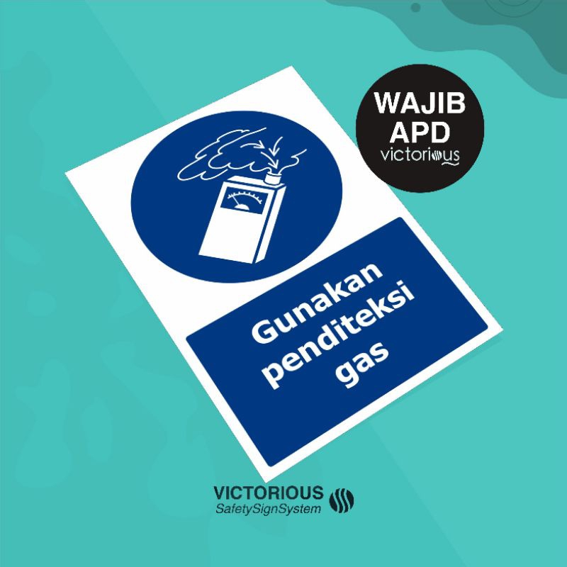 Jual Sticker Safety K3 Wajib APD Gunakan Pendeteksi Gas | Sticker Vinyl ...