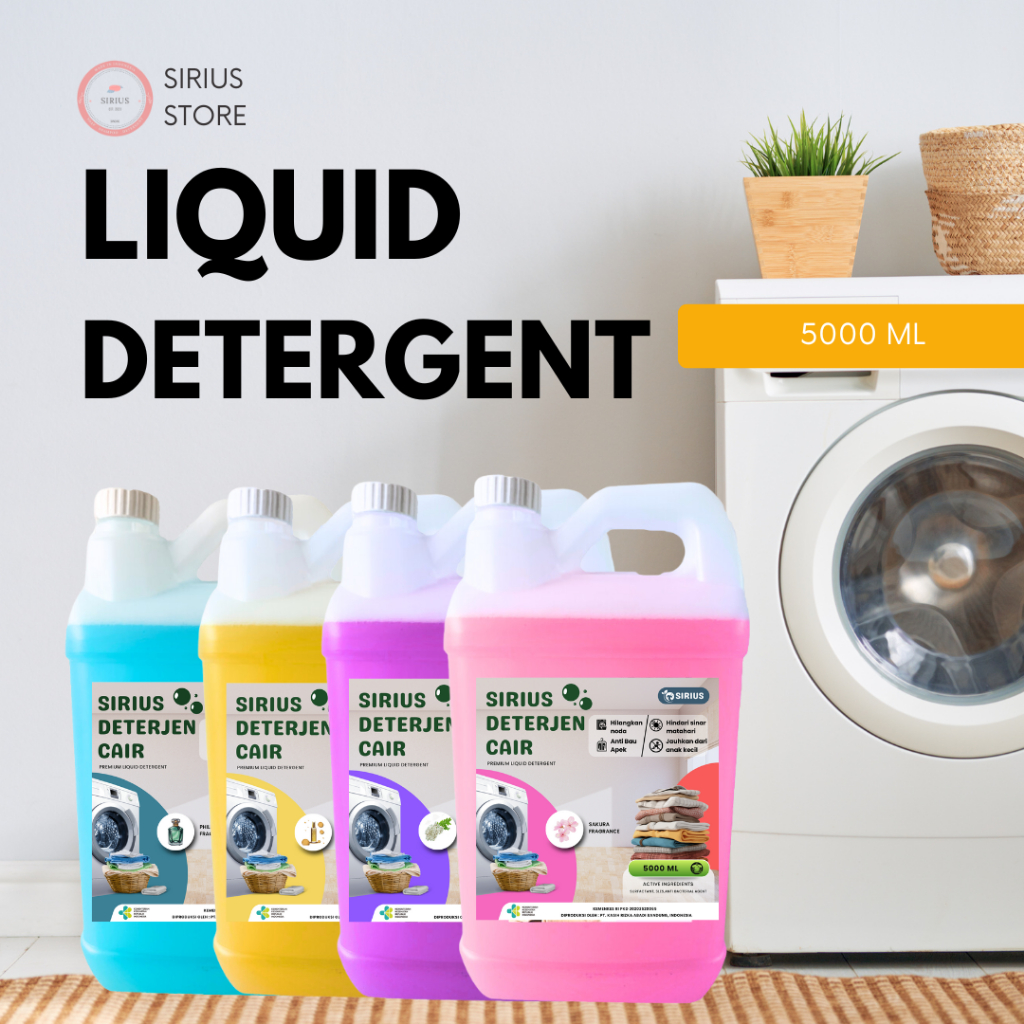Jual Detergen Cair Sirius 5 Liter | Shopee Indonesia