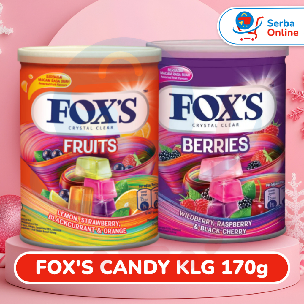 Jual STOK TERAKHIR!!! FOX'S CANDY FRUITS & BERRIES CRYSTAL CLEAR KLG ...