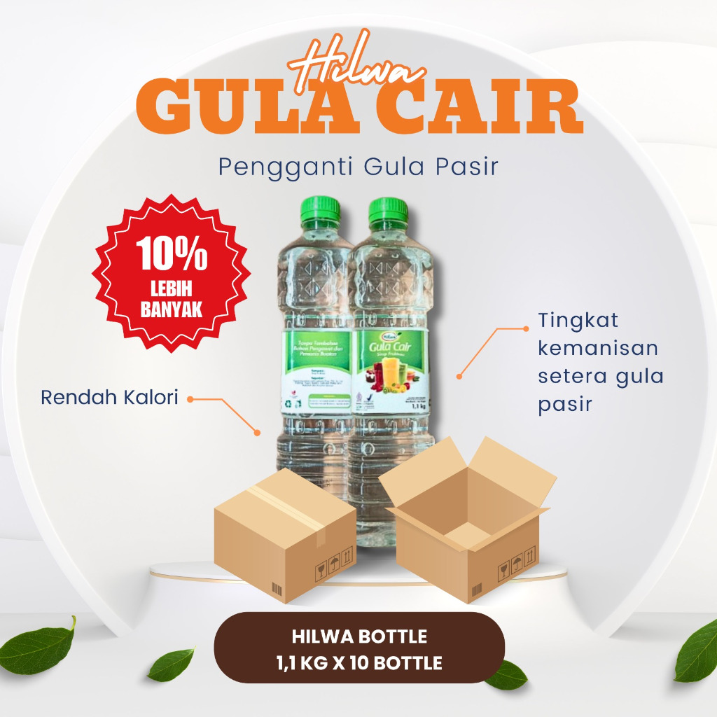 Jual Gula Cair Singkong Hilwa Kemasan BARU Botol Isi 1,1kg Gula Sehat ...