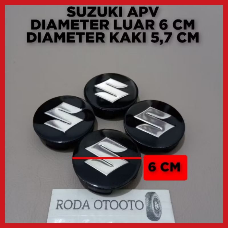 Jual Dop roda tutup velg mobil Suzuki APV diameter 6 cm harga satuan ...