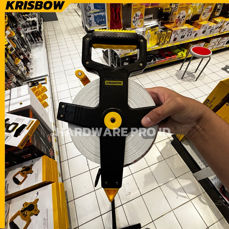 Jual Meteran Krisbow Meteran Gulung 100 Mtr FiberGlass MEASURING TAPE ...