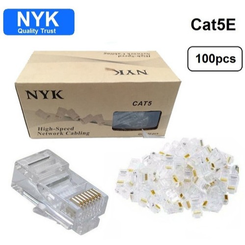 Jual Connector RJ45 NYK CAT5E Original - 100pcs | Shopee Indonesia