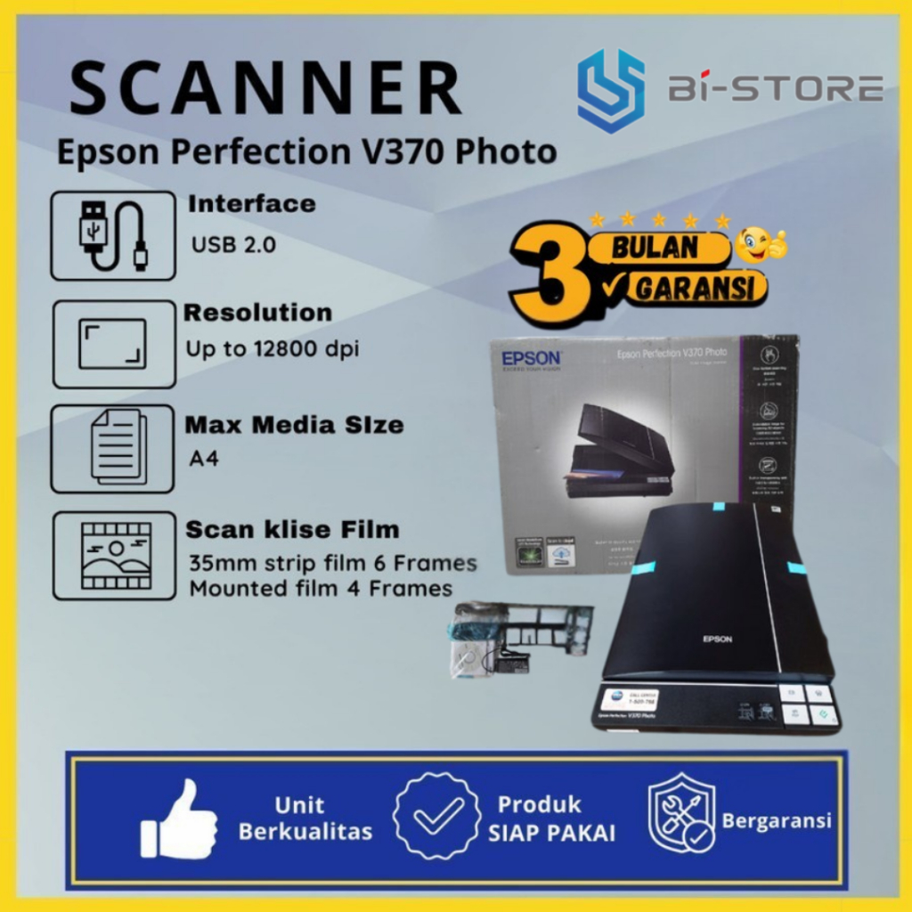Jual Scanner Klise Epson Perfection V370 Kondisi Fullset Belum Di Pakai ...