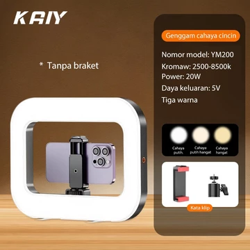 KAIY Ringlight RGB Lampu Pengisi 2500K 8500K Video Light Fotografi Langsung Keindahan Suasana