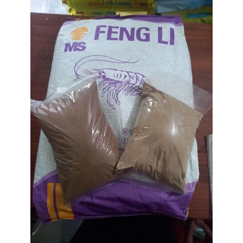 Jual Pakan ikan dan udang Feng Li 0 dan Feng li 1 (repack 1 kg, 500 gr ...