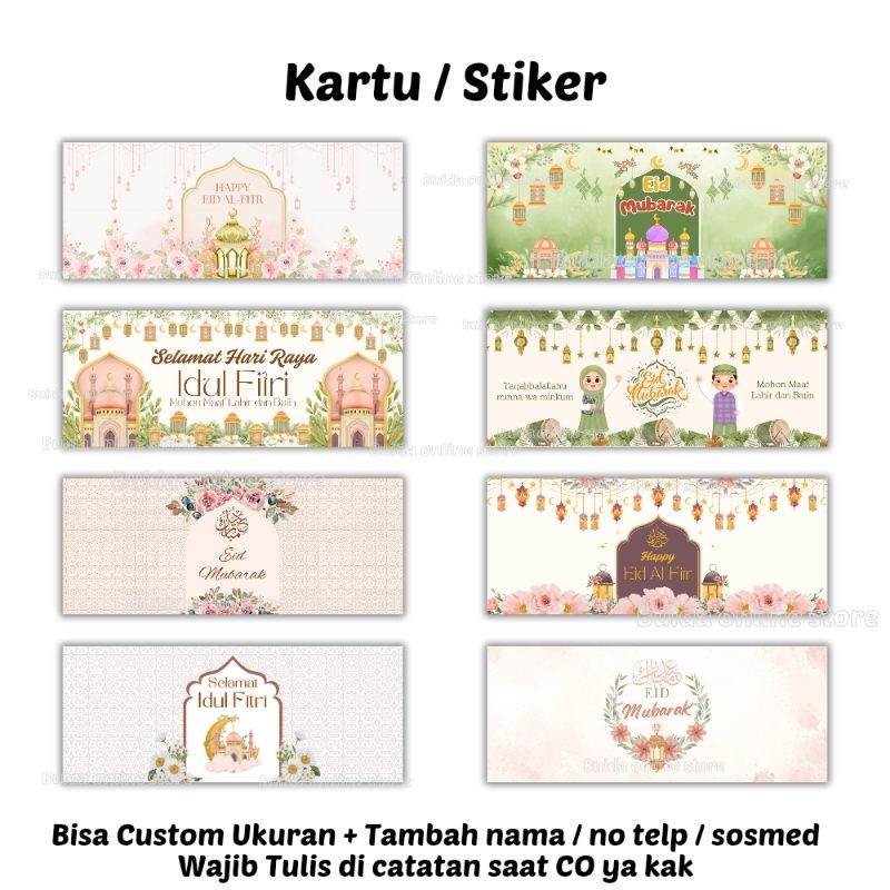 Jual Label Sticker / Kartu Ucapan Lebaran Selamat Idul Fitri 1446H Eid ...